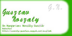 gusztav noszaly business card