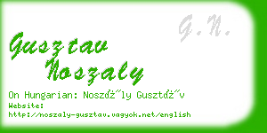 gusztav noszaly business card